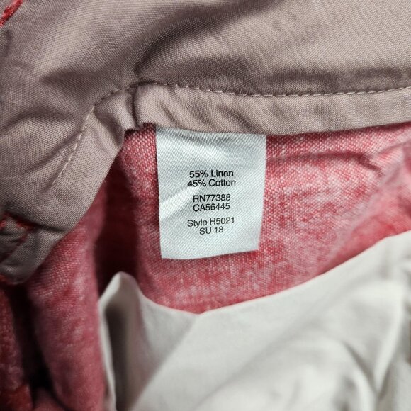 J Crew‎ Gramercy Shorts Mens 30 Pink Red Linen Blend Casual Summer Lightweight - Picture 4 of 10